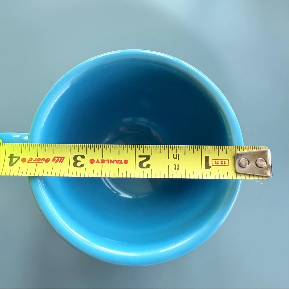 Vintage Fiestaware Small Coffee Cup, Turquoise Blue Color, EUC